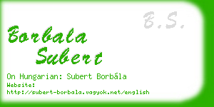 borbala subert business card