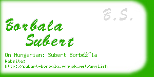 borbala subert business card